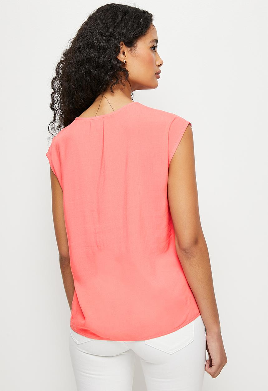 edit - Basic woven shell - pink