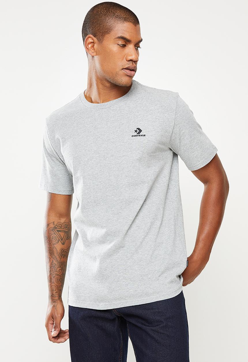 Converse - Embroidered star chevron left chest tee - grey