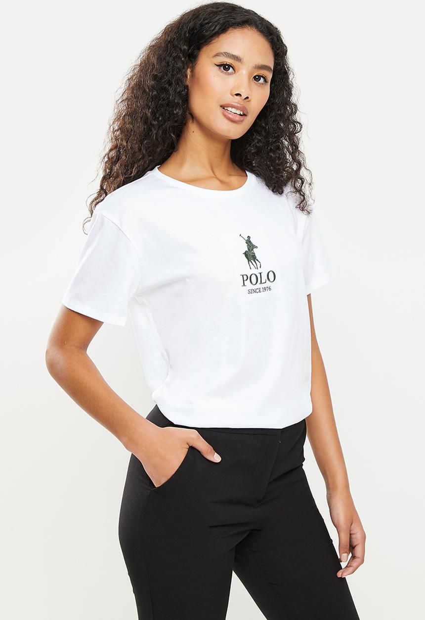 POLO - Clarissa short sleeve logo T-shirt - white