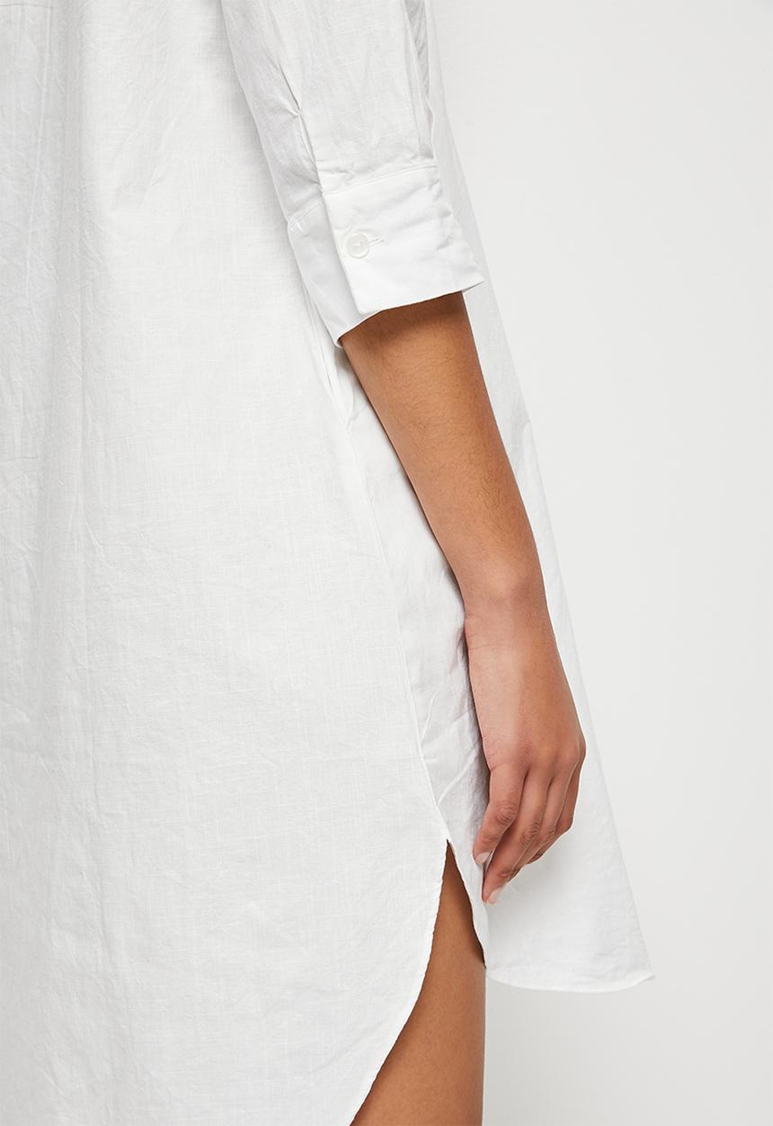 edit - Notch neck cotton tunic - milk