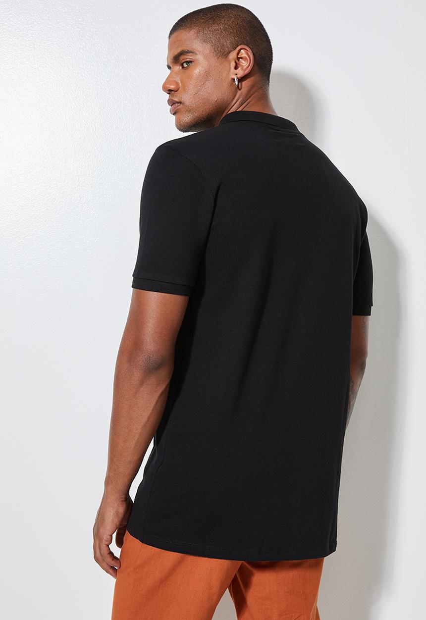 Superbalist - Luka slim pique golfer - black 
