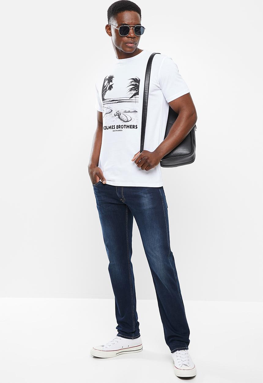 Holmes Bro's - Wildlife hippo short sleeve tee - white