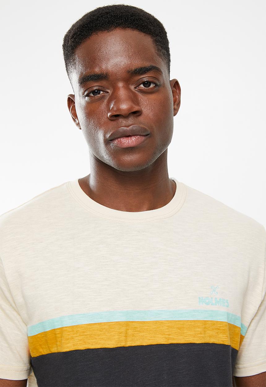Holmes Bro's - Retro stripe tee - pirate slub