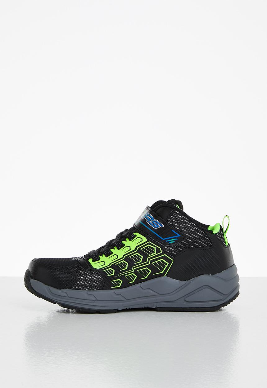 Skechers - Gore & strap mid top w/lighte - black lime