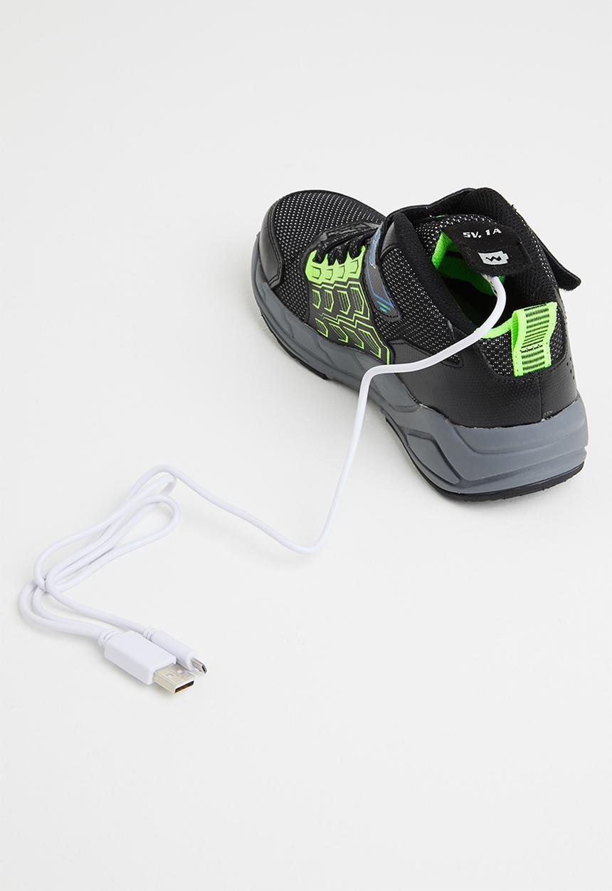 Skechers - Gore & strap mid top w/lighte - black lime