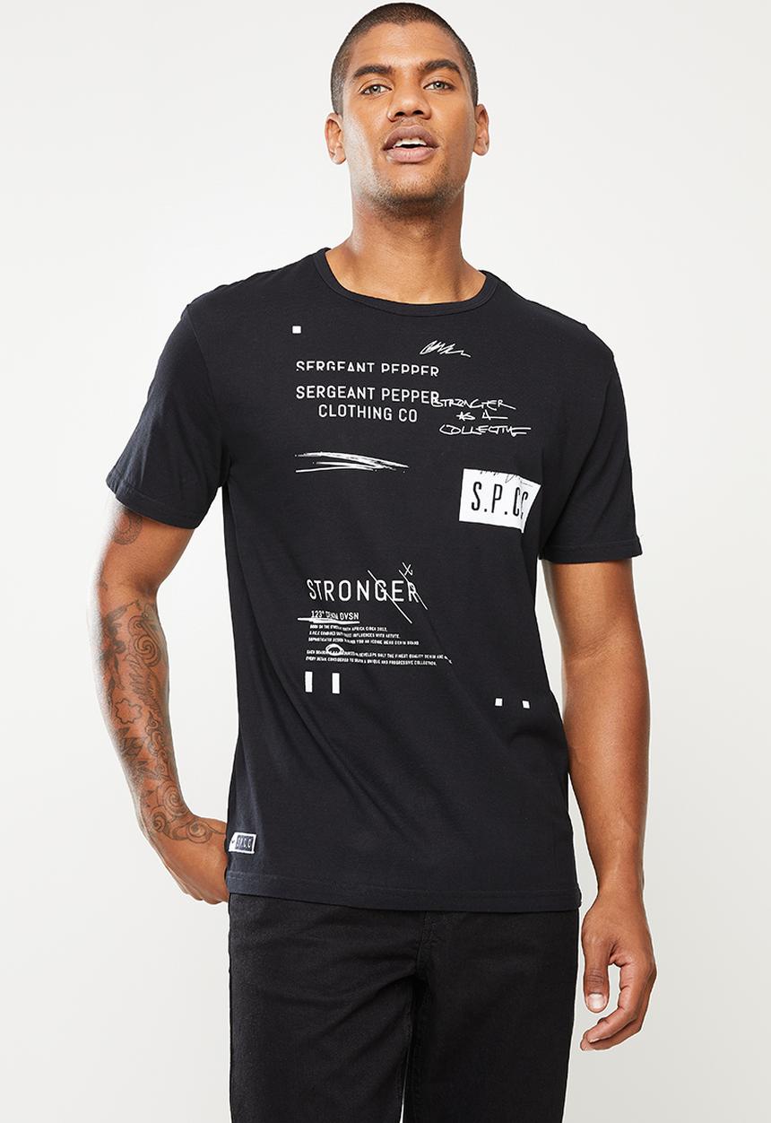 S.P.C.C - Grenier relaxed fit straight hem tee - black
