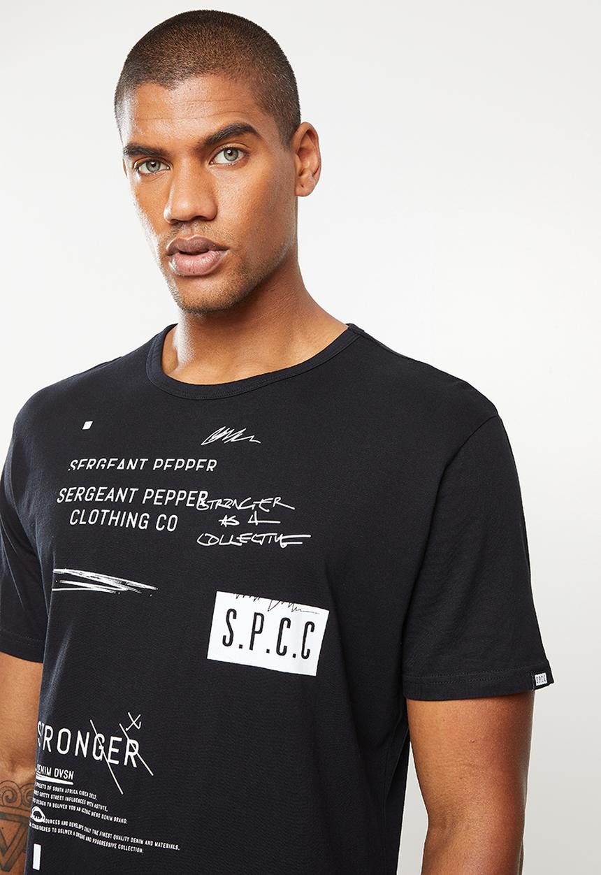 S.P.C.C - Grenier relaxed fit straight hem tee - black