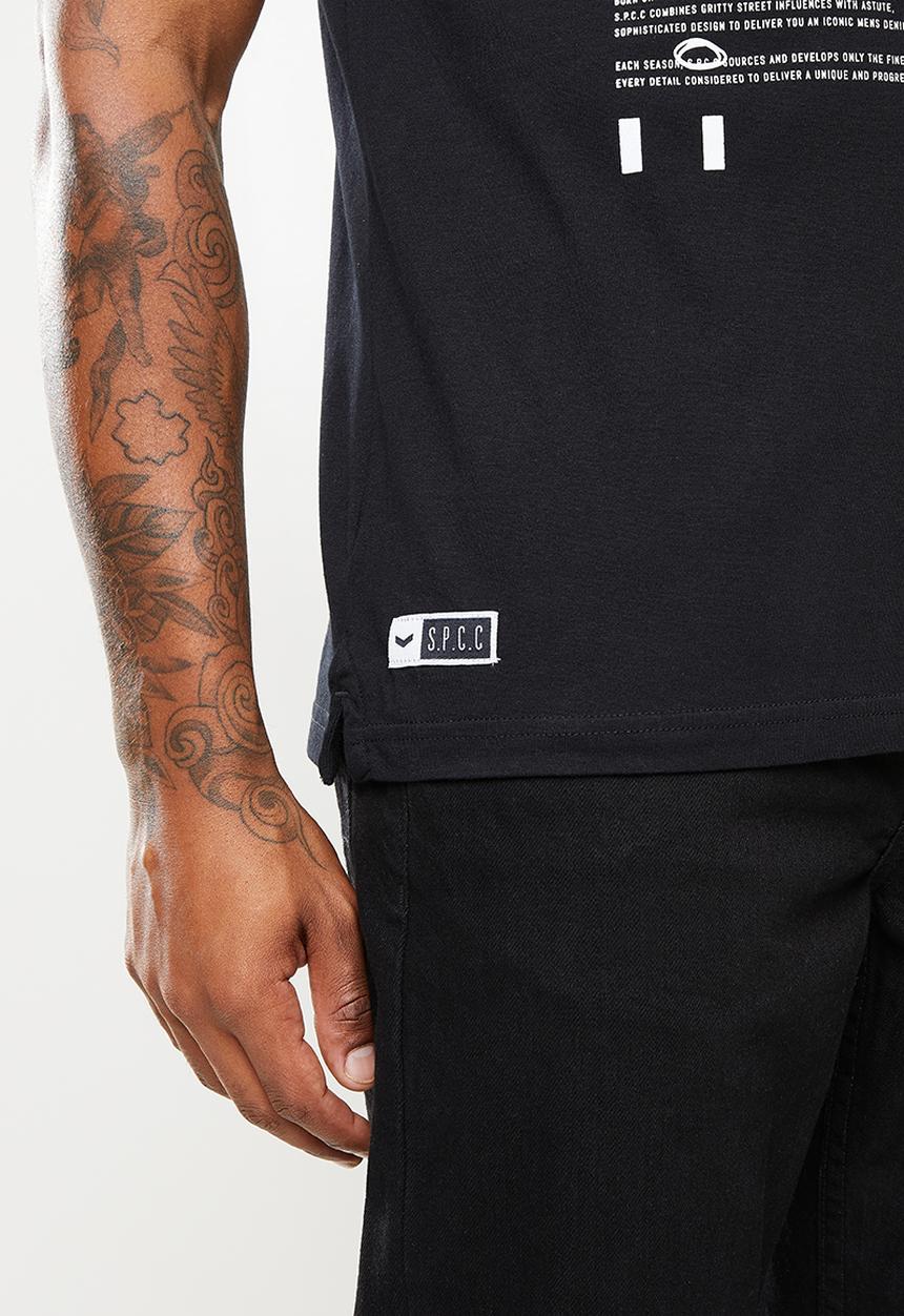 S.P.C.C - Grenier relaxed fit straight hem tee - black