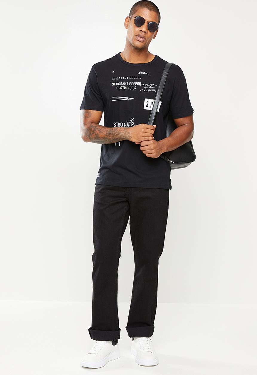 S.P.C.C - Grenier relaxed fit straight hem tee - black