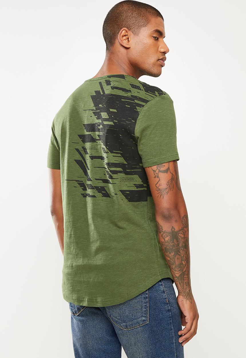 S.P.C.C - Bardem regular fit scooped hem tee - surplus
