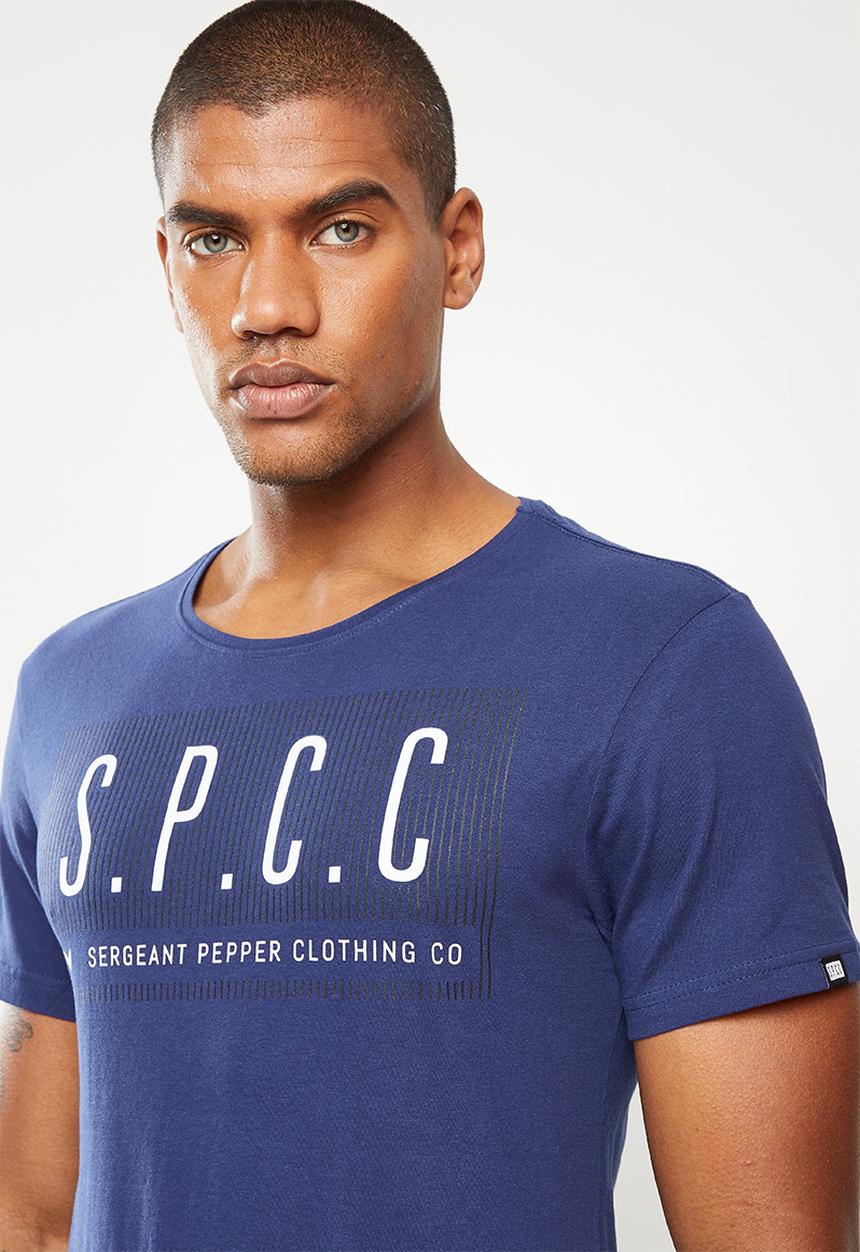 S.P.C.C - Deyn regular fit stepped hem tee - sodalite blue