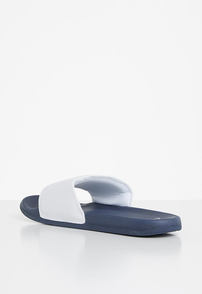 POLO - Frank multi crest pool sandal - white