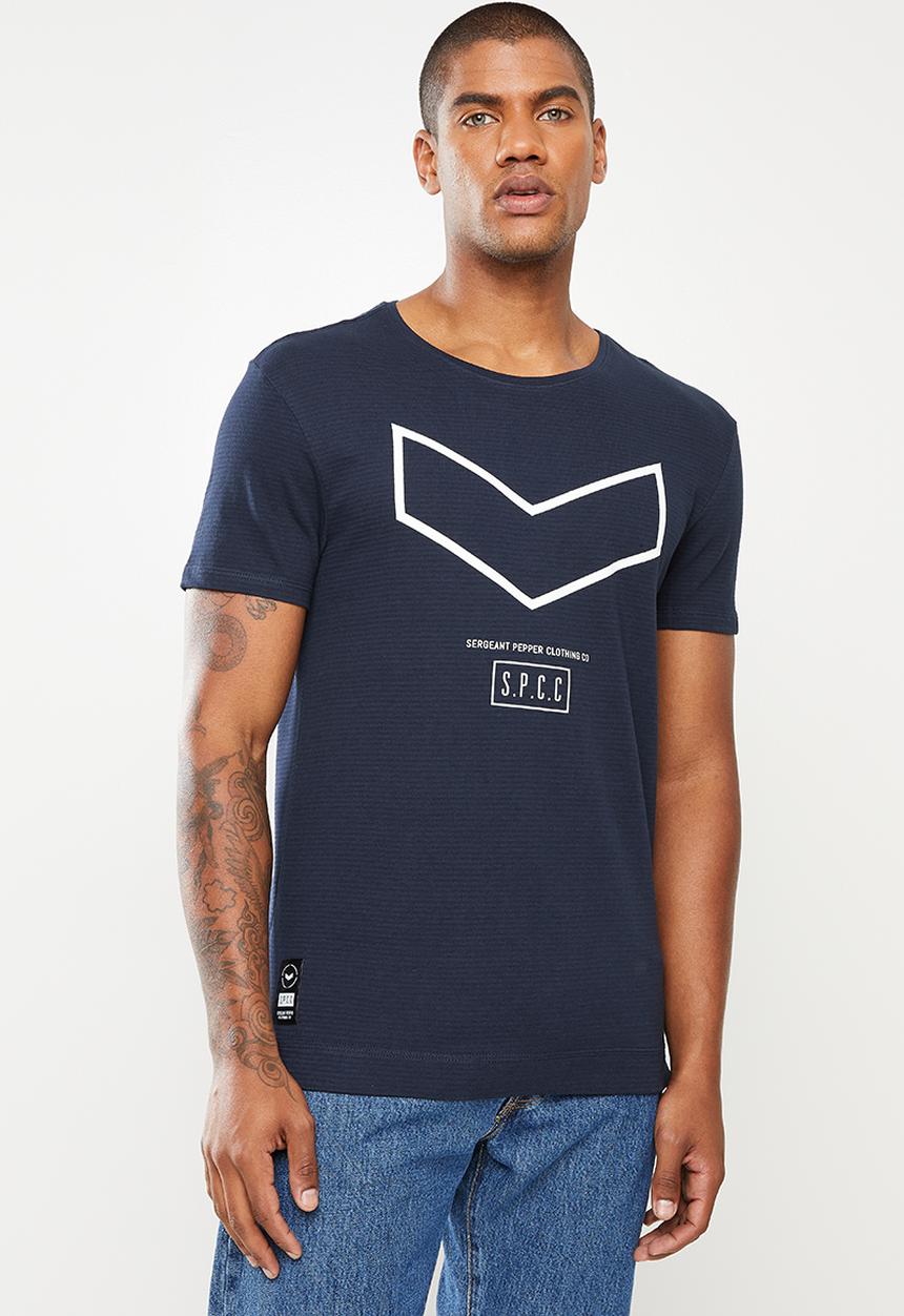 S.P.C.C - Arquette regular fit side slit straight hem tee - ink