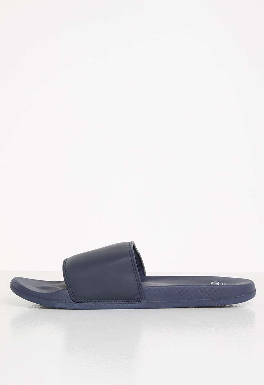 POLO - Cameron plain pool sandal - navy