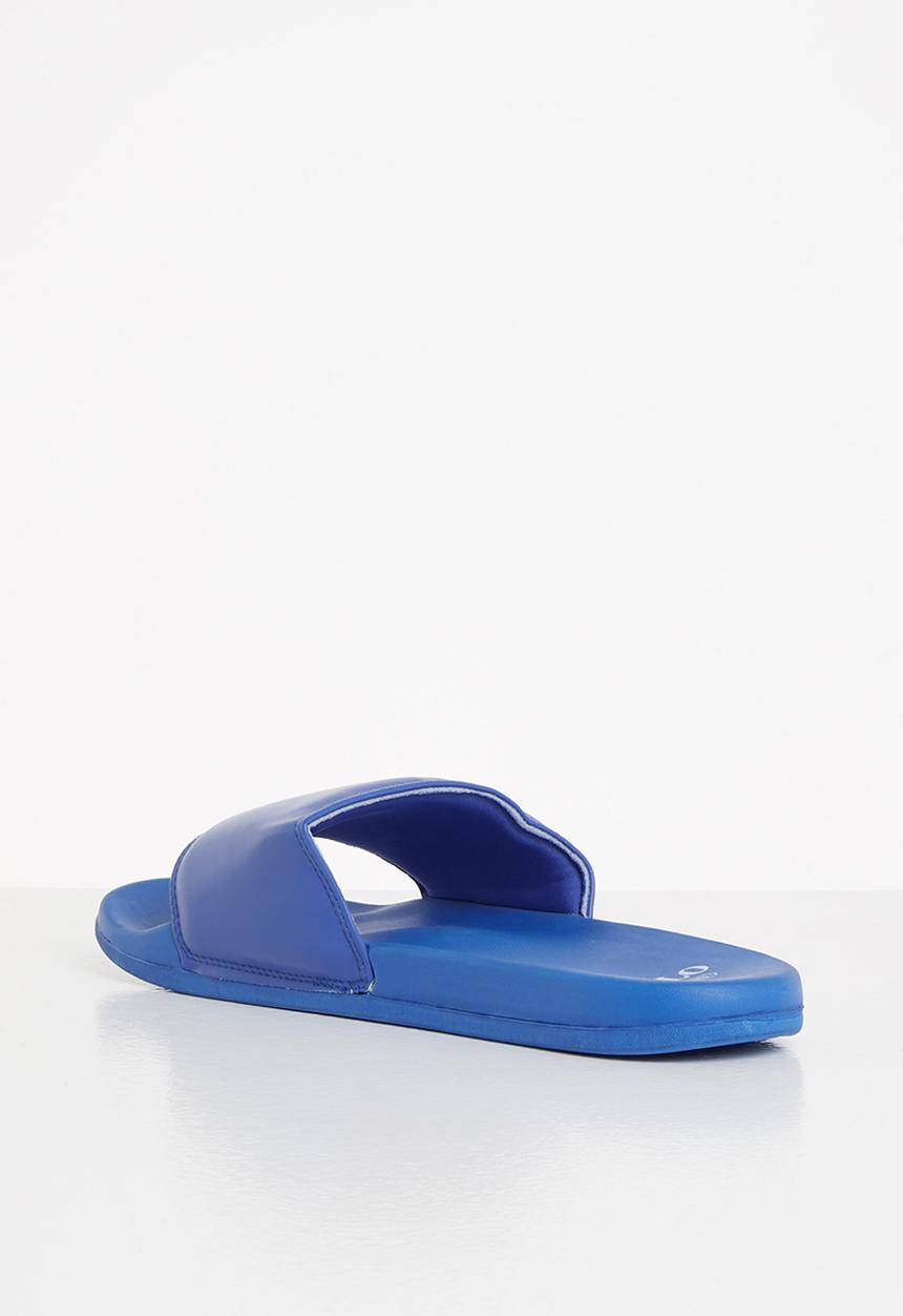 POLO - Cameron plain pool sandal - cobalt