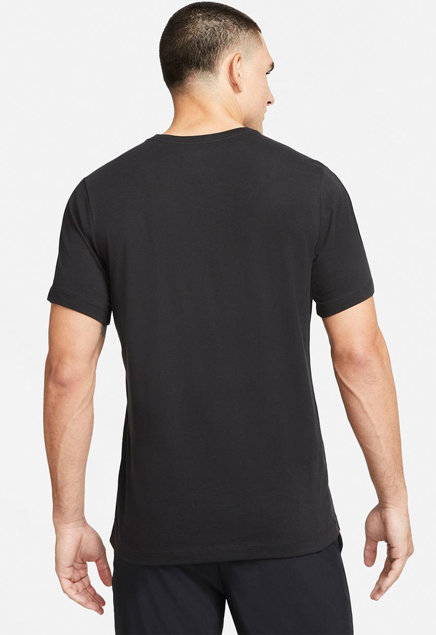 Nike -  Nike Dri-FIT Slubbed t-shirt- black/dk smoke grey