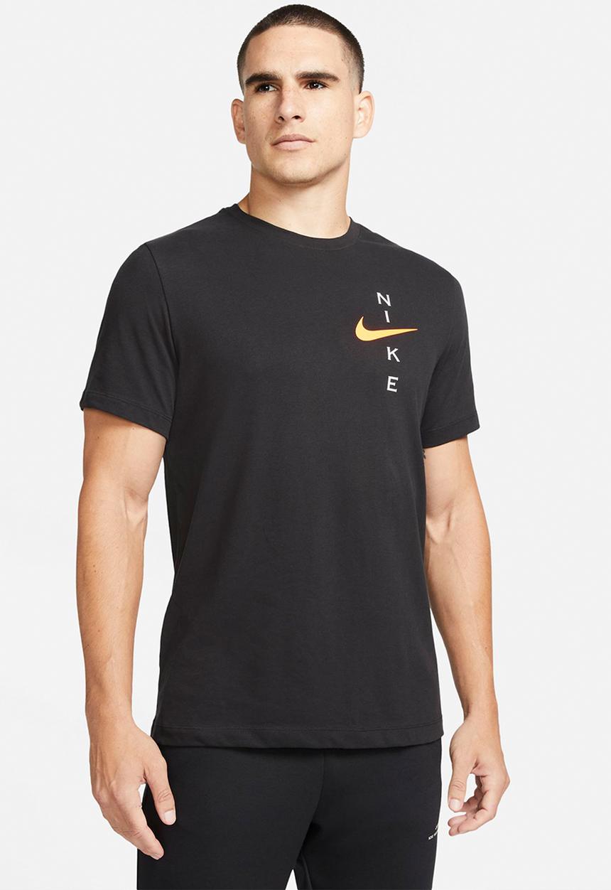 Nike -  Nike Dri-FIT Slubbed t-shirt- black/dk smoke grey