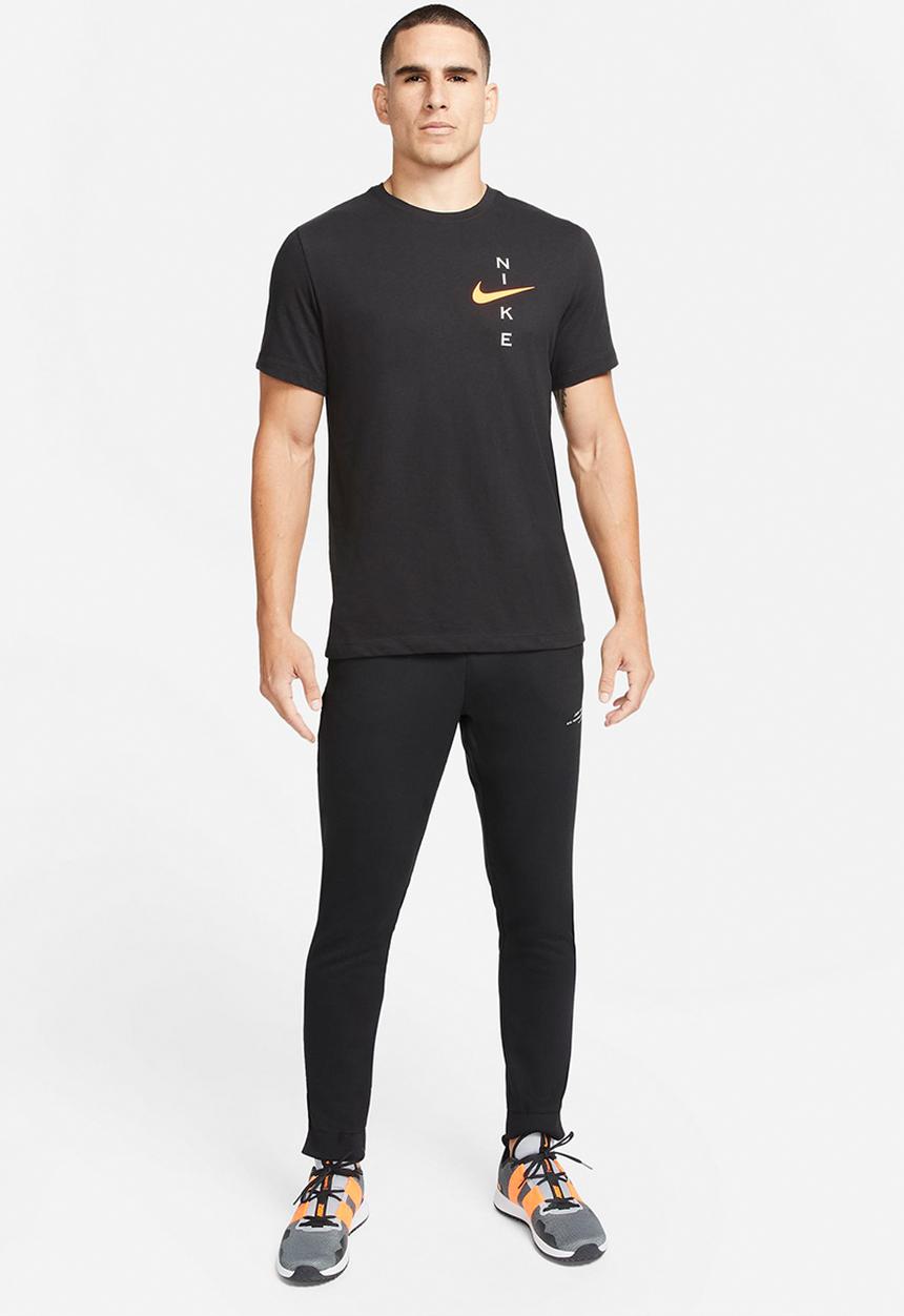 Nike -  Nike Dri-FIT Slubbed t-shirt- black/dk smoke grey