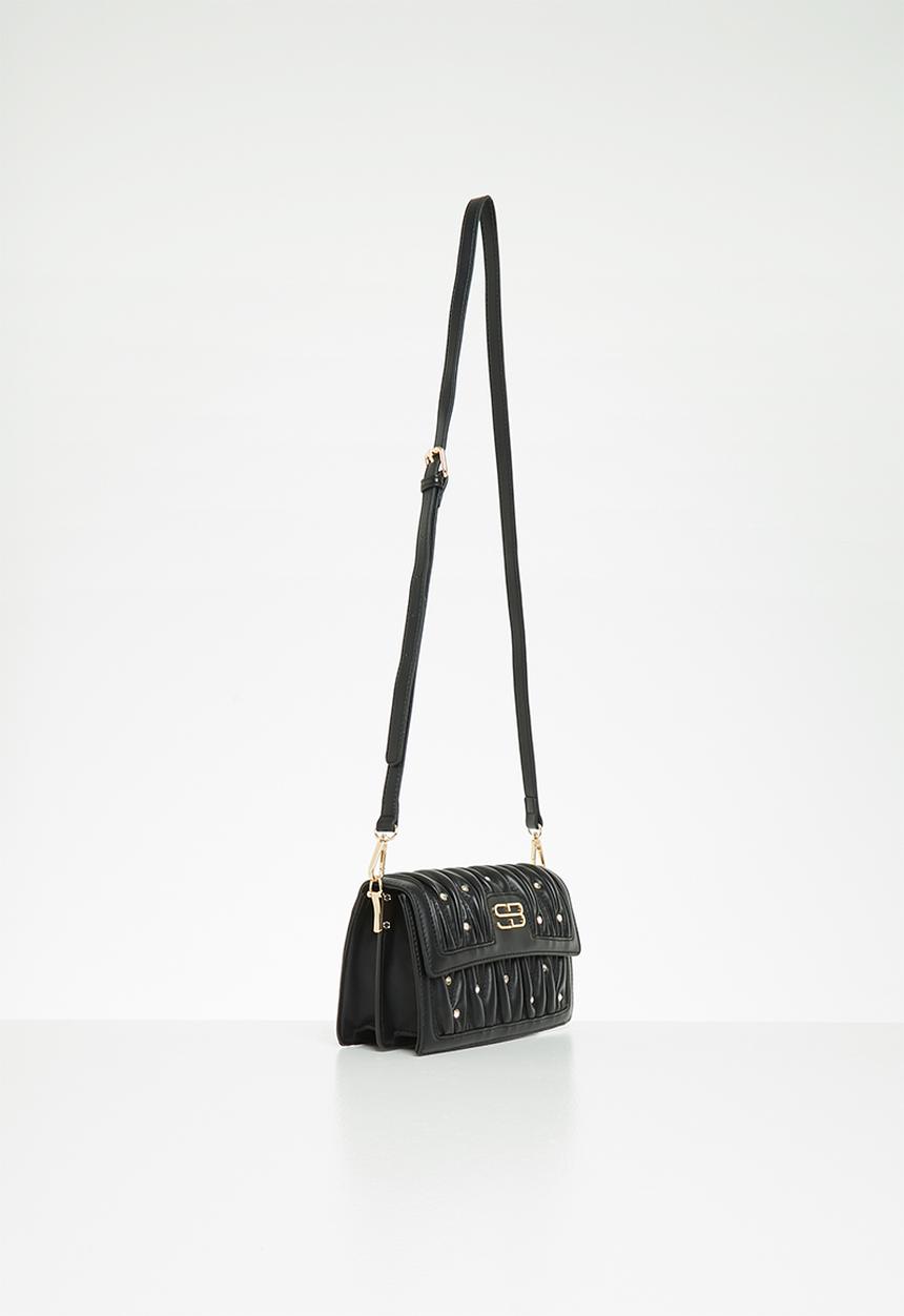 SISSY BOY - Diamante quilted crossbody - black