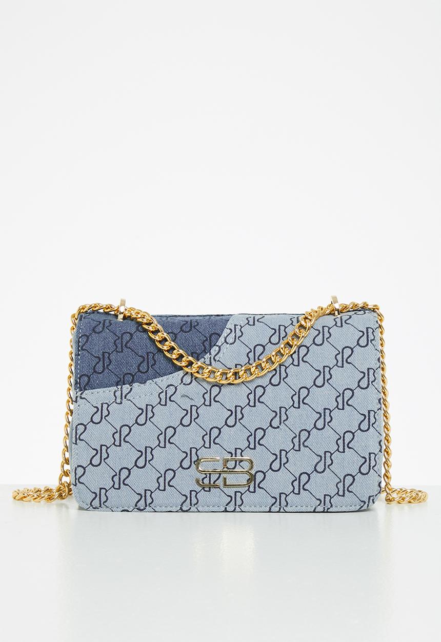 SISSY BOY - All over sb denim crossbody - blue