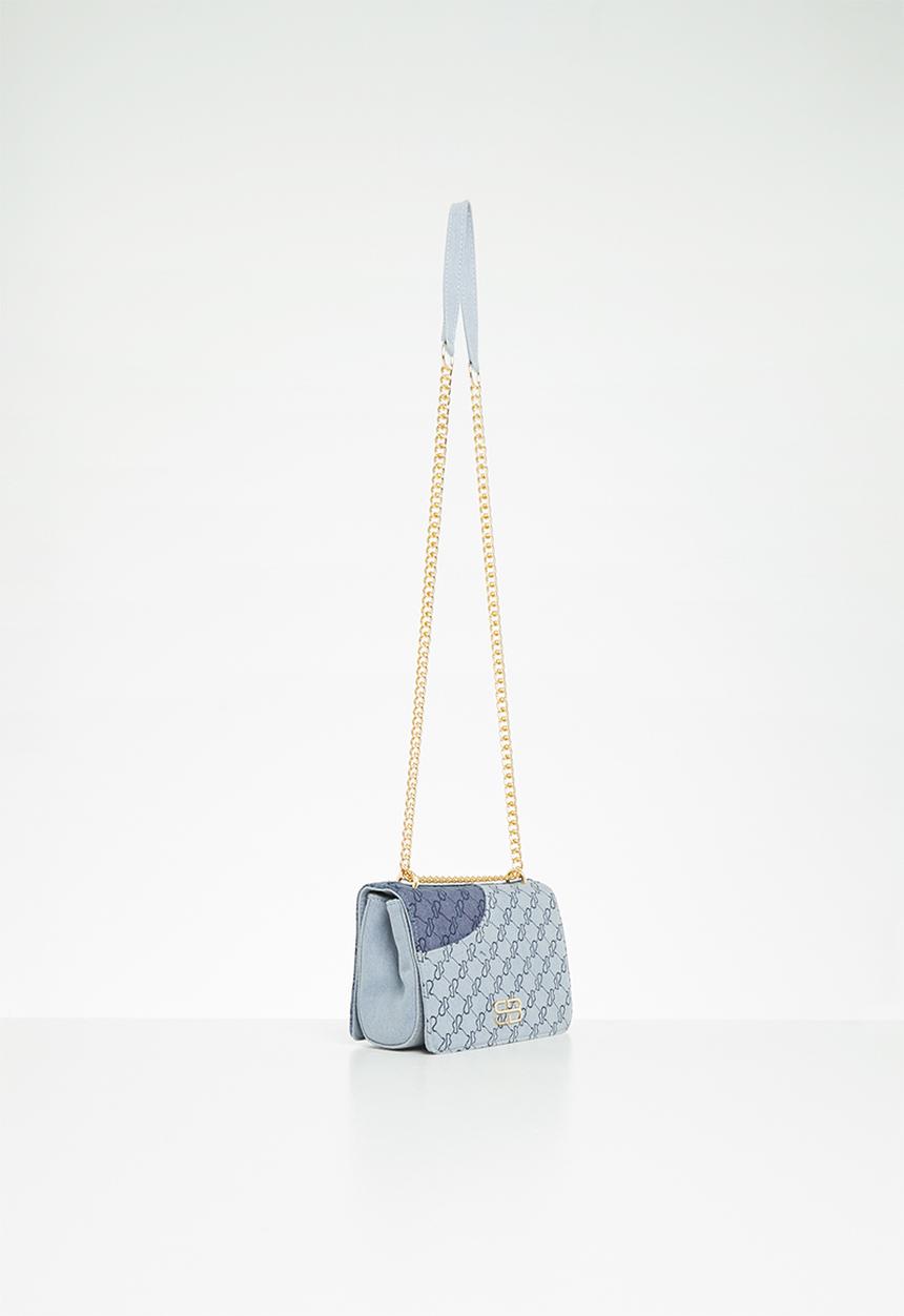 SISSY BOY - All over sb denim crossbody - blue