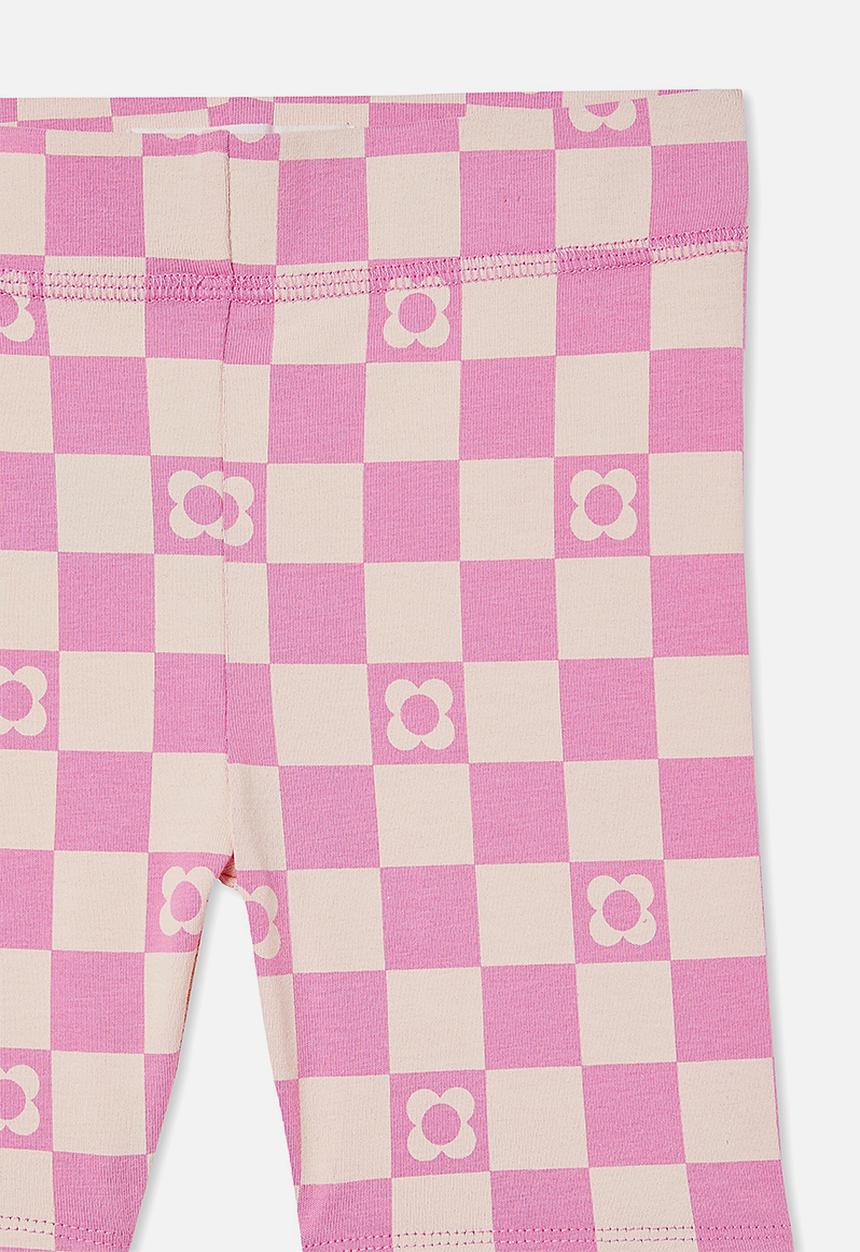 Cotton On - Hailey bike short - pink gerbera/coogee checkerboard