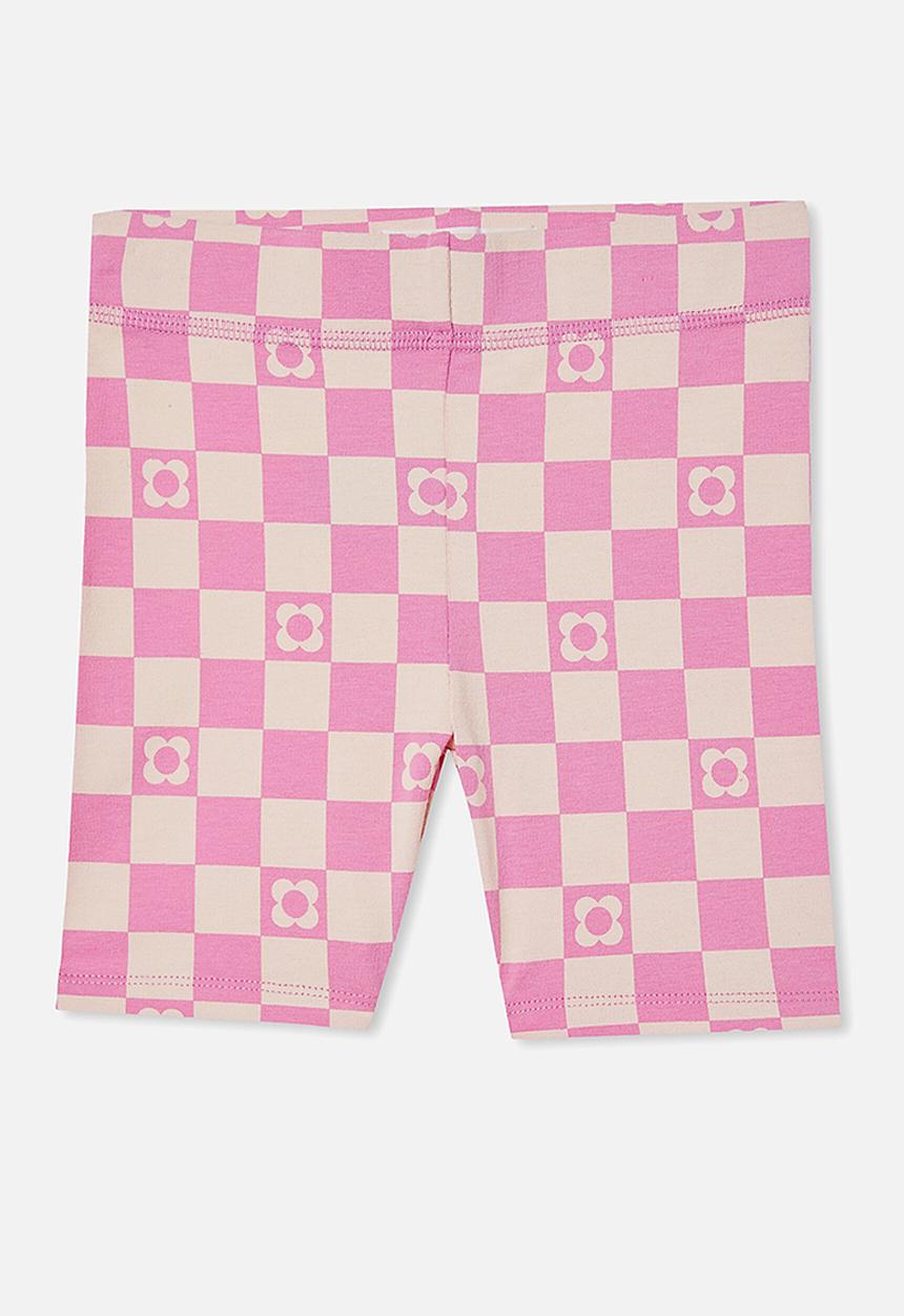 Cotton On - Hailey bike short - pink gerbera/coogee checkerboard