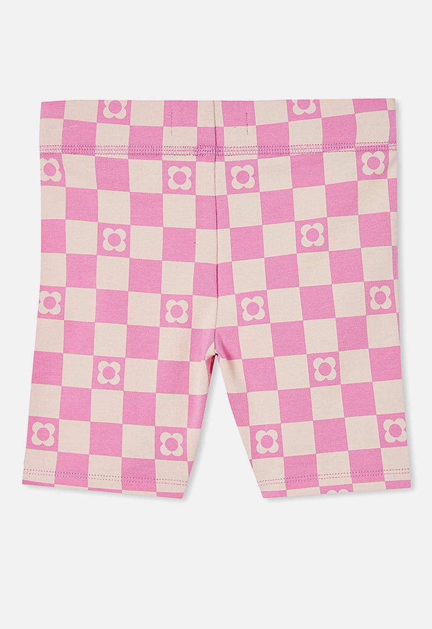 Cotton On - Hailey bike short - pink gerbera/coogee checkerboard
