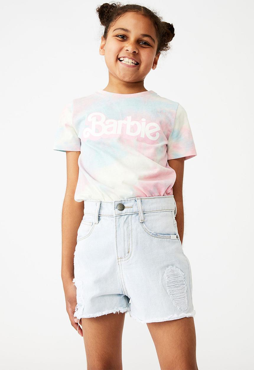 Cotton On - License short sleeve tee - lcn mat barbie logo/rainbow tie dye