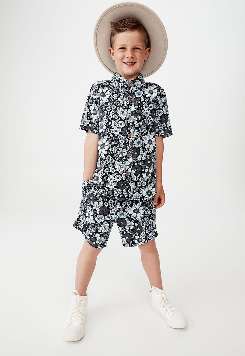 Cotton On - Los cabos short - navy blazer/floral
