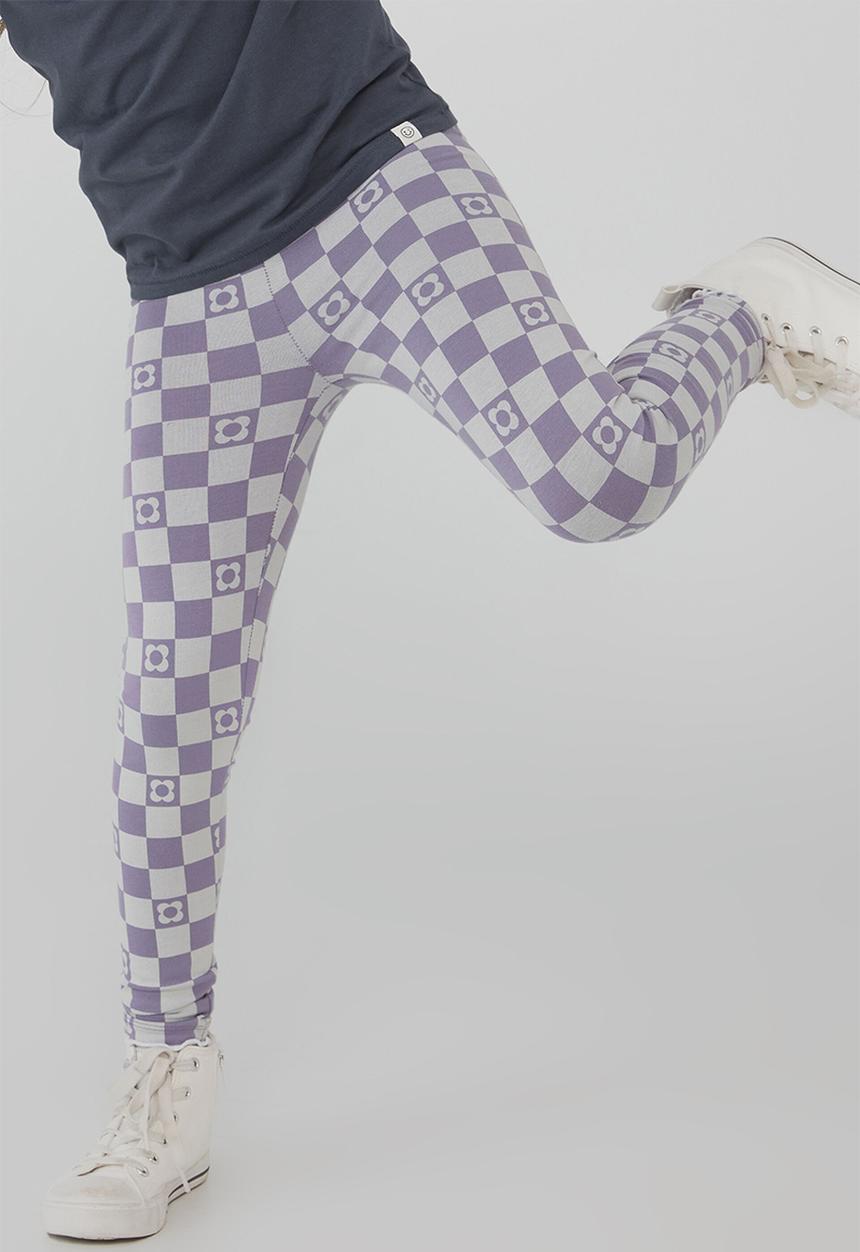 Cotton On - Huggie tights - grape soda/coogee checkerboard