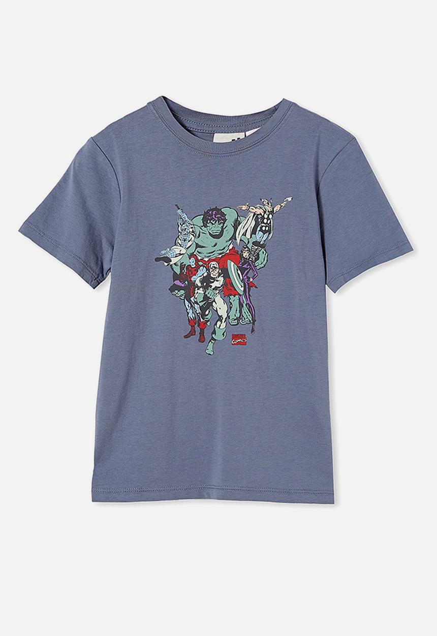 Cotton On - Co-lab short sleeve tee - lcn mar steel/team marvel