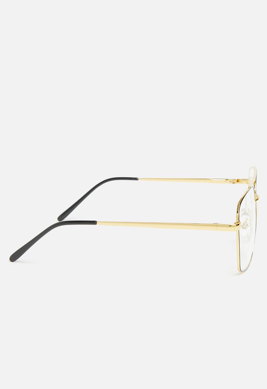 Superbalist - Eddie blue light glasses - black & gold
