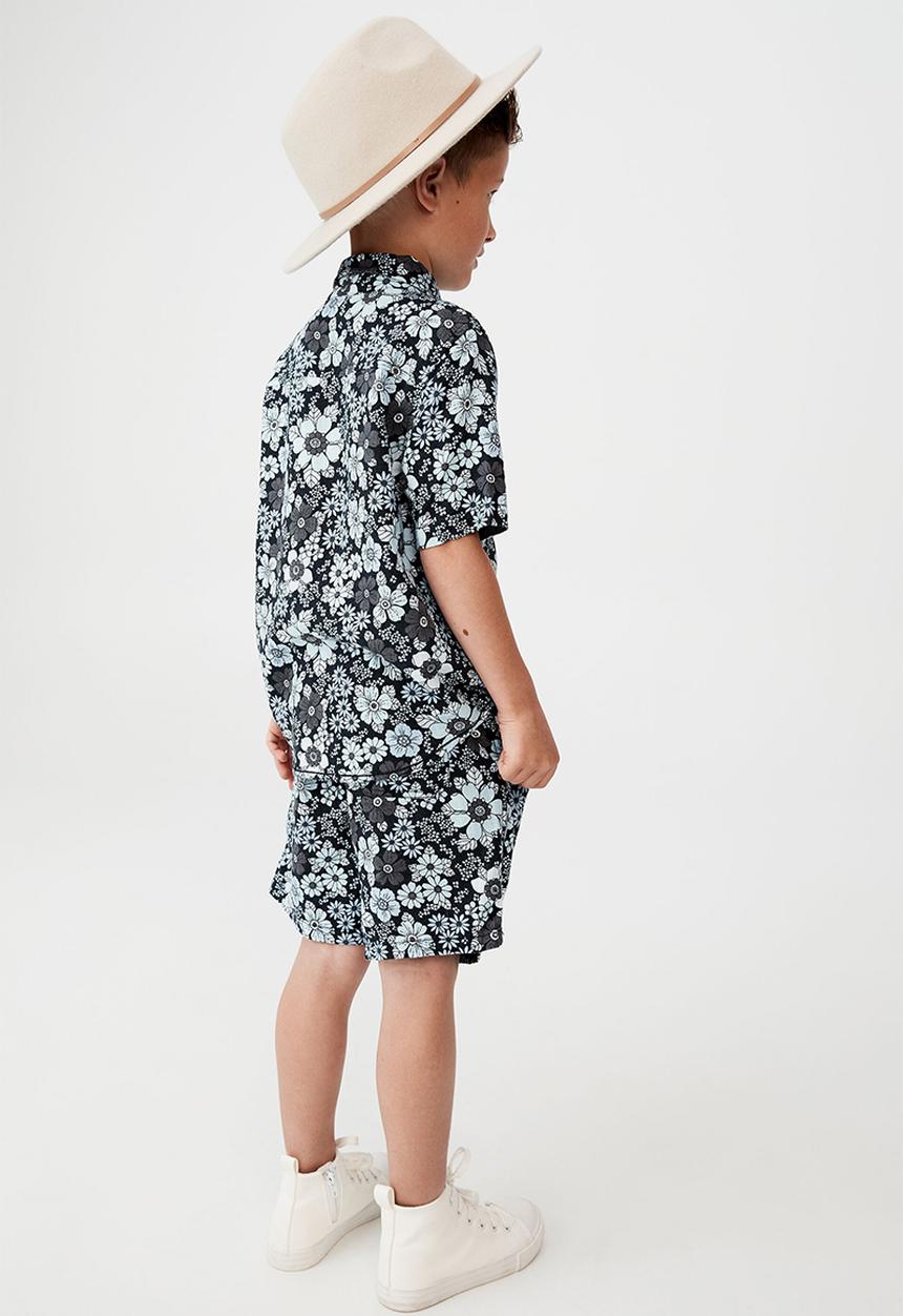 Cotton On - Resort short sleeve shirt - navy blazer/floral