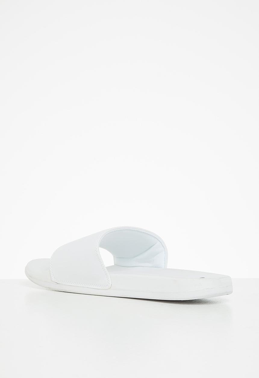 POLO - Cameron plain pool sandal - white