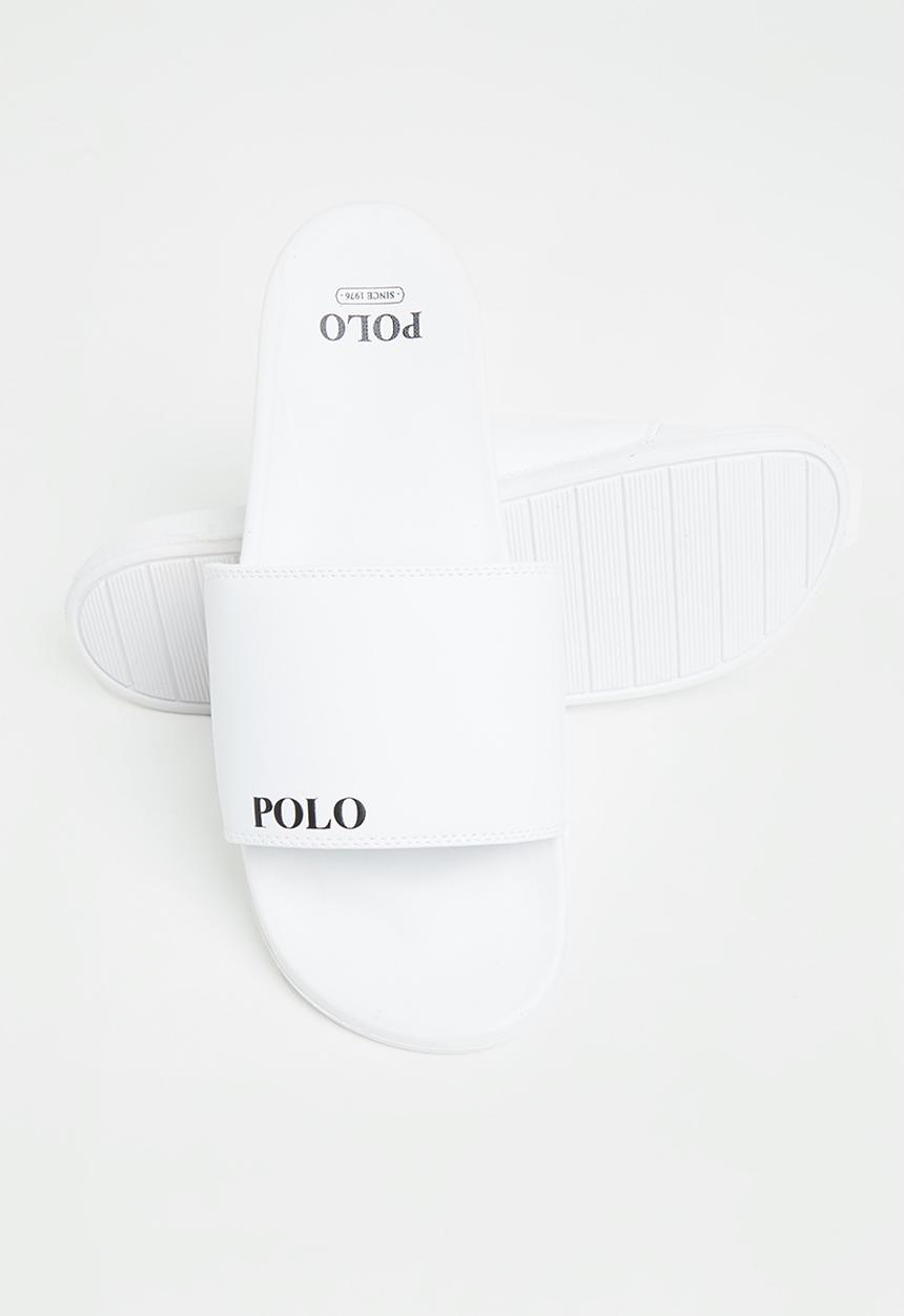 POLO - Cameron plain pool sandal - white