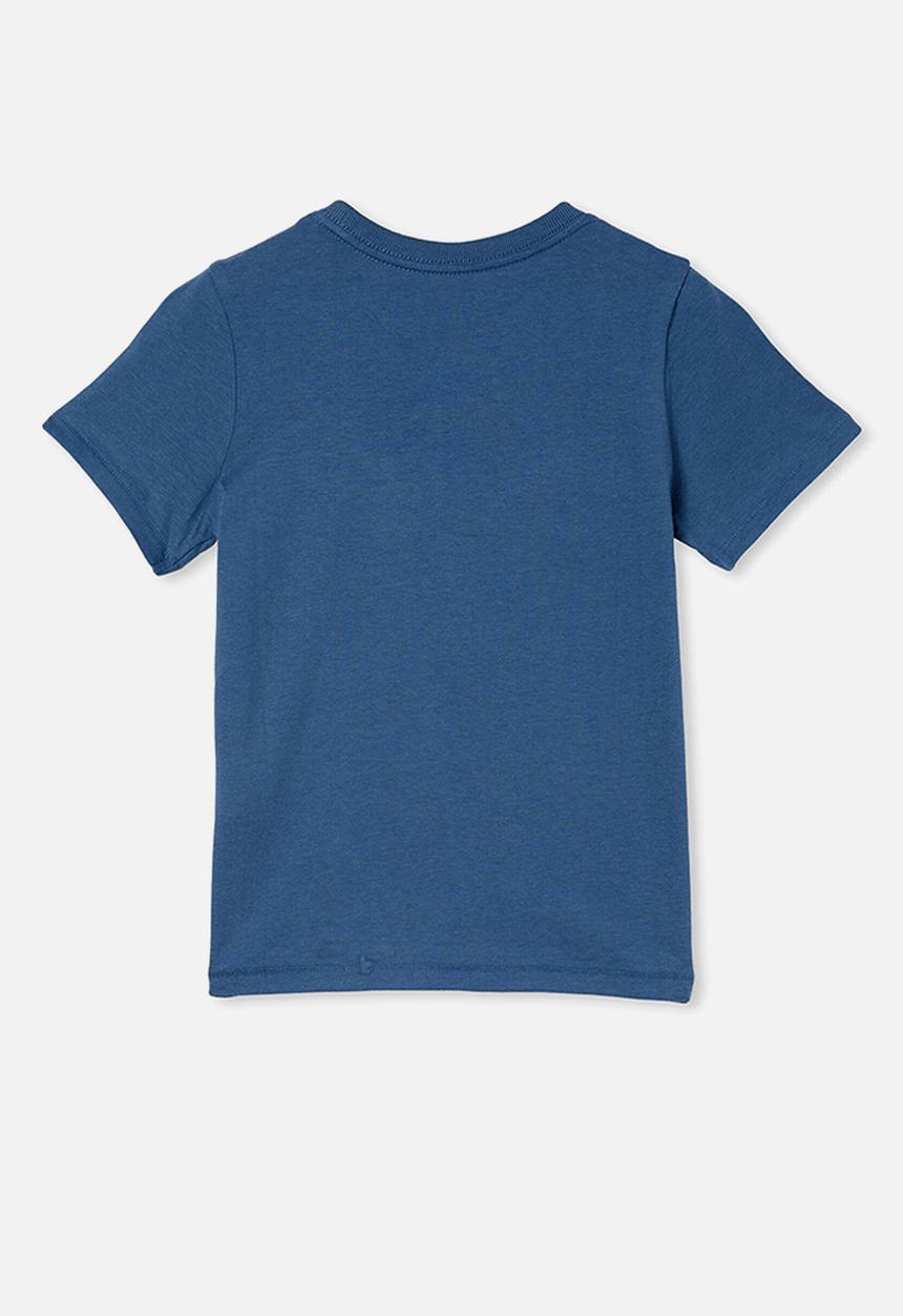 Cotton On - Max short sleeve tee - petty blue/leopard free rider