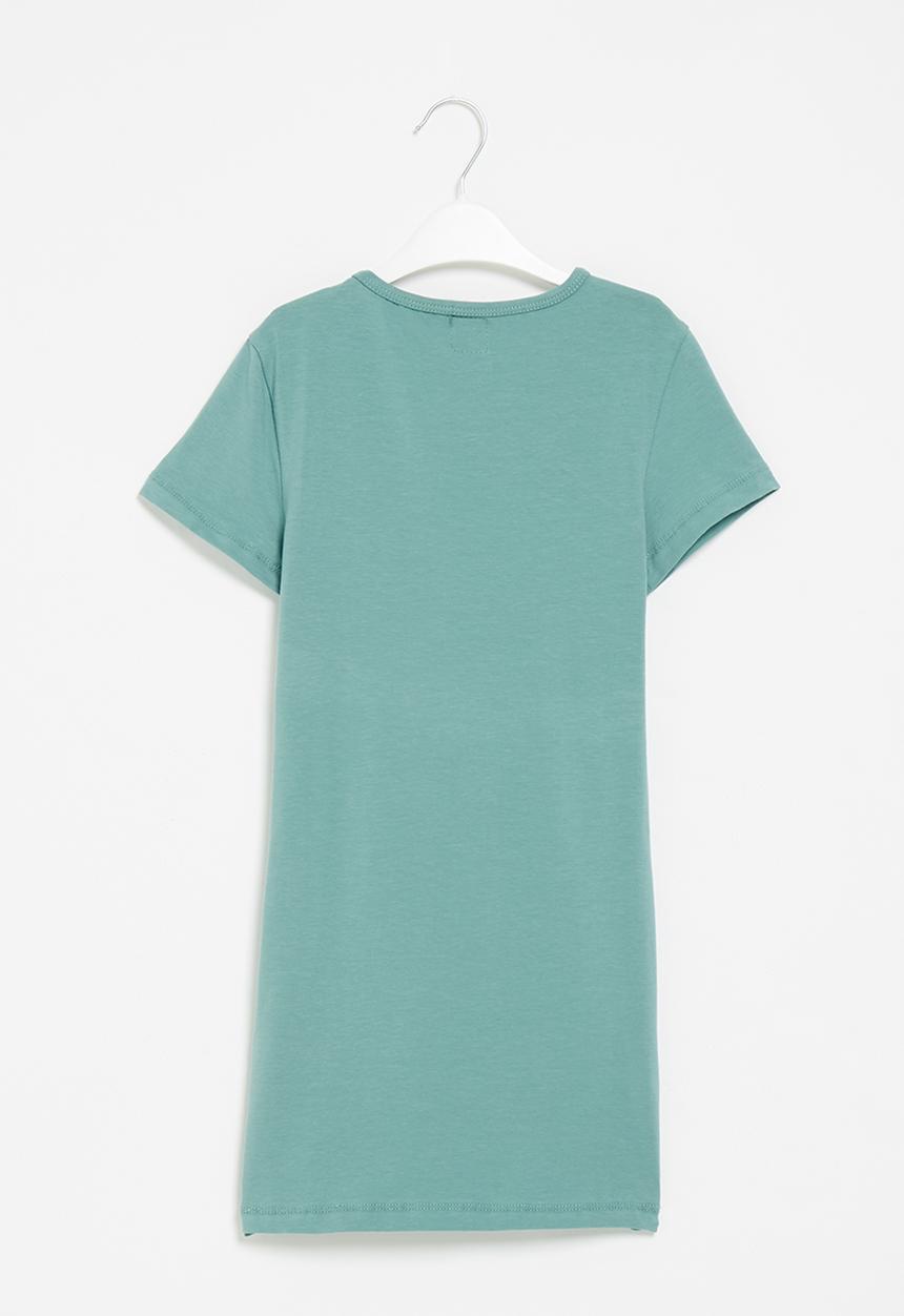 Rebel Republic - Fitted printed tshirt dress - blue