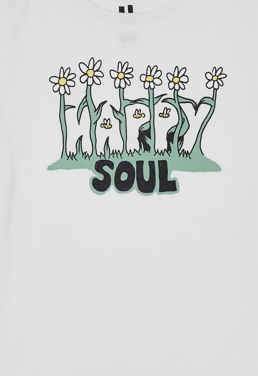 Cotton On - Max short sleeve tee - retro white/happy soul