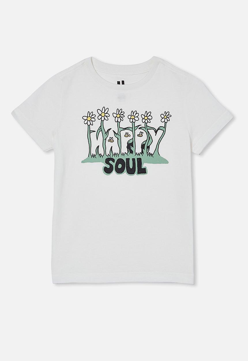 Cotton On - Max short sleeve tee - retro white/happy soul