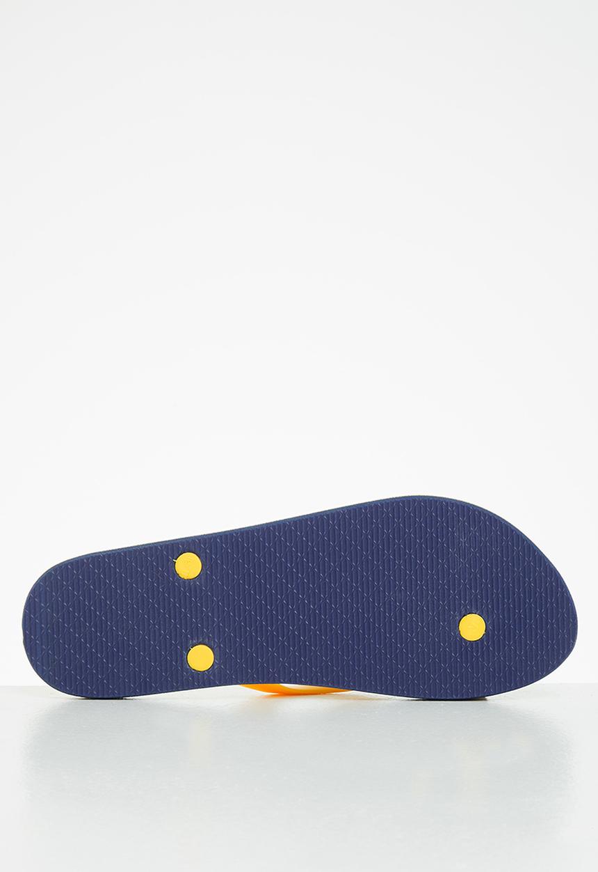 POLO - Elijah colour block flip-flop - yellow & navy 