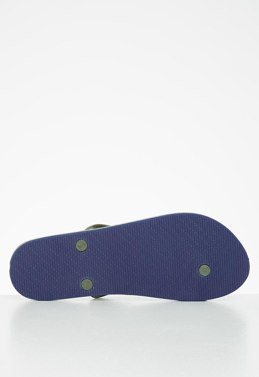 POLO - Elijah colour block flip-flop - khaki & navy 