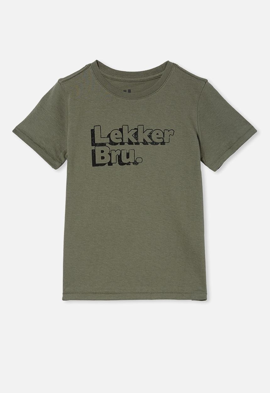 Cotton On - Max short sleeve tee - swag green/lekker bru