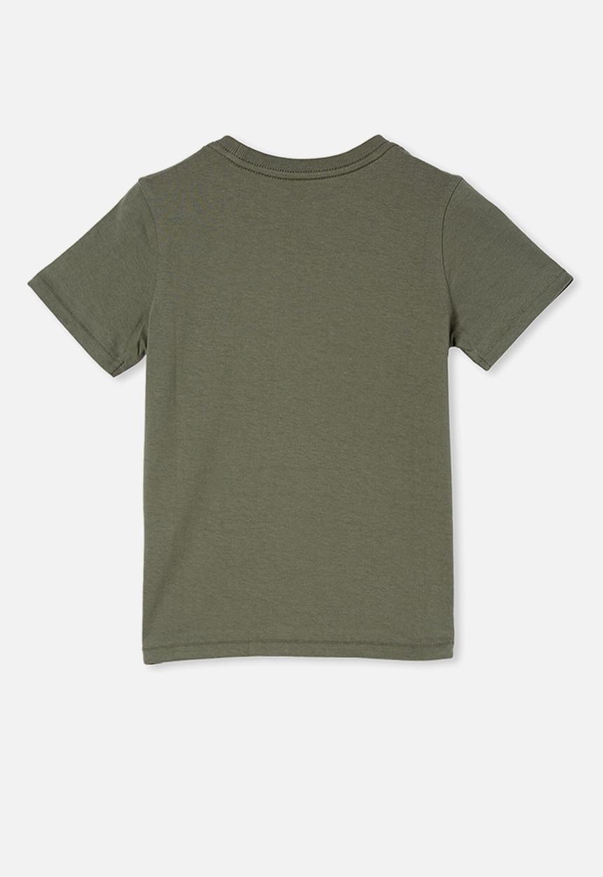 Cotton On - Max short sleeve tee - swag green/lekker bru