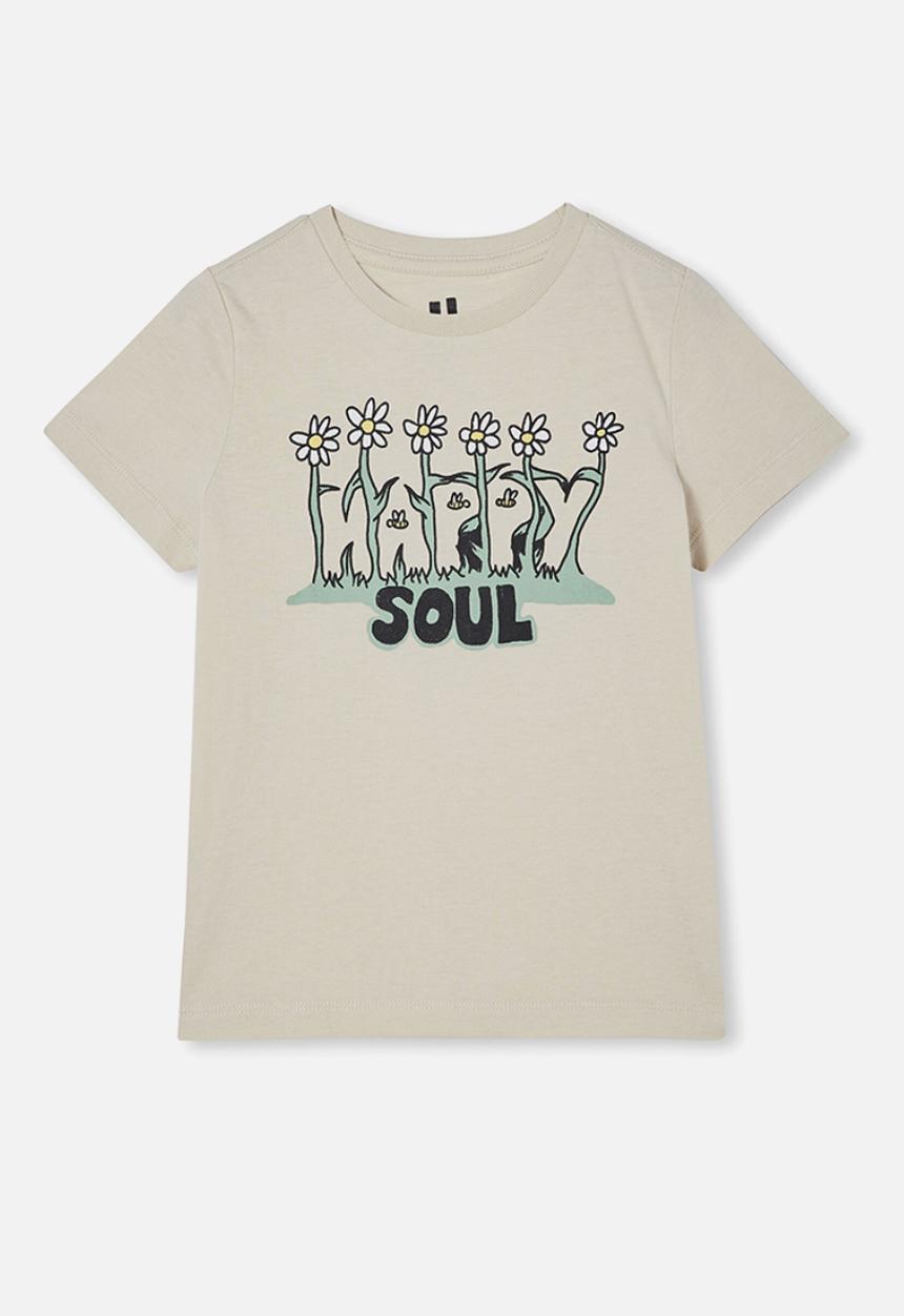 Cotton On - Max short sleeve tee - rainy day/happy soul