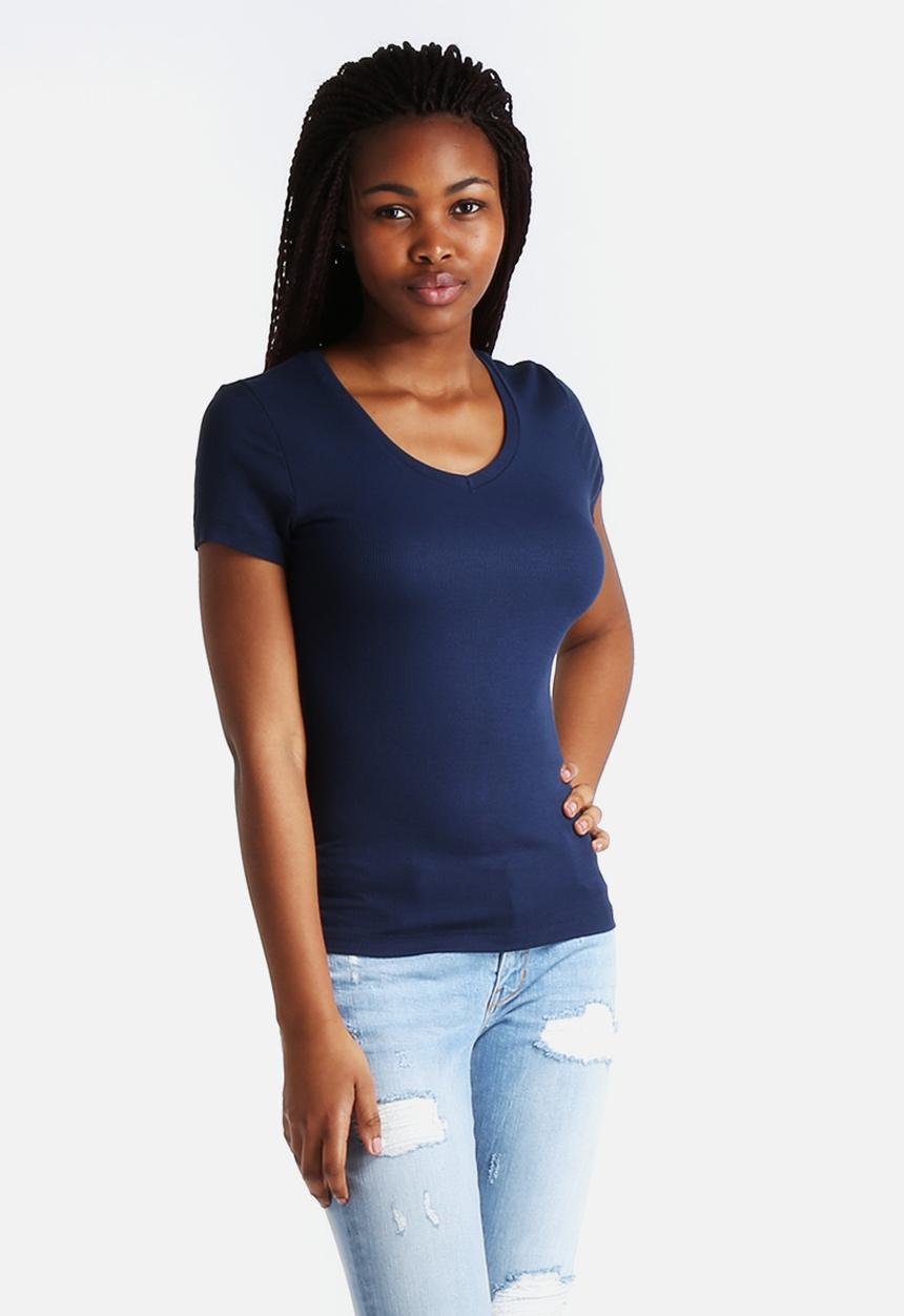 Vero Moda - Laila Rib V-Neck Tee