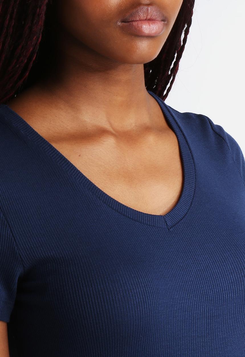 Vero Moda - Laila Rib V-Neck Tee