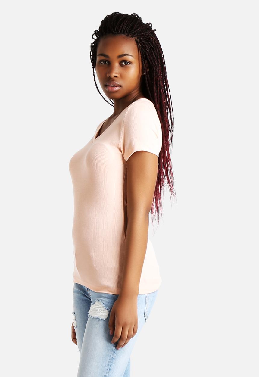 Vero Moda - Laila Rib V-Neck Tee