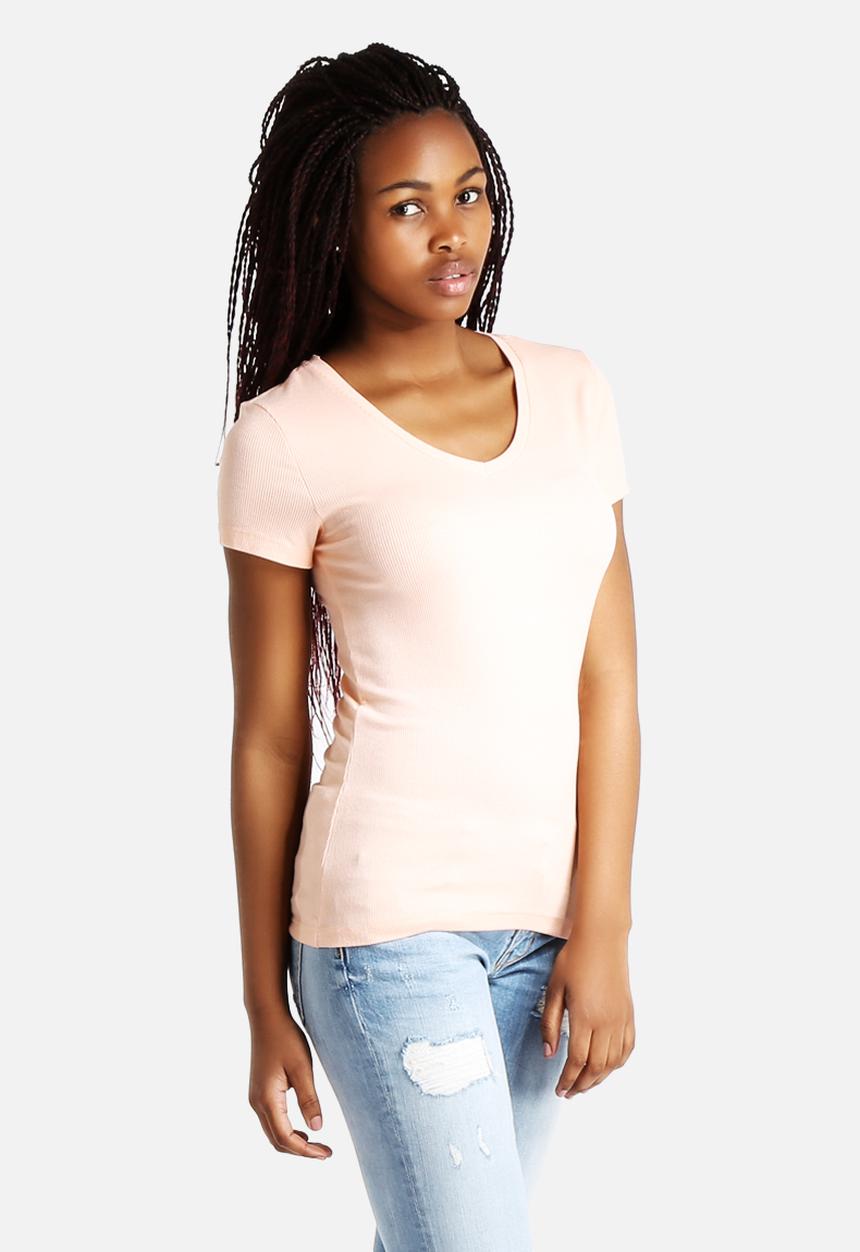 Vero Moda - Laila Rib V-Neck Tee