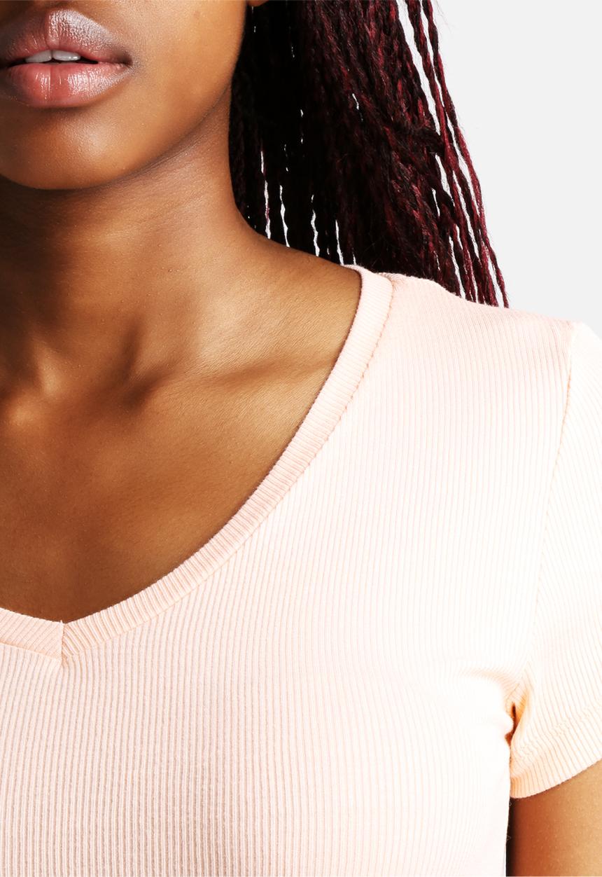 Vero Moda - Laila Rib V-Neck Tee